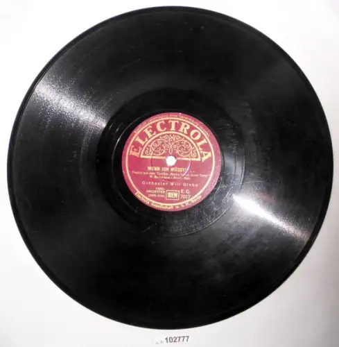 102777 Schellackplatte Foxtrot "Abends in der Taverne" u.a. um 1930