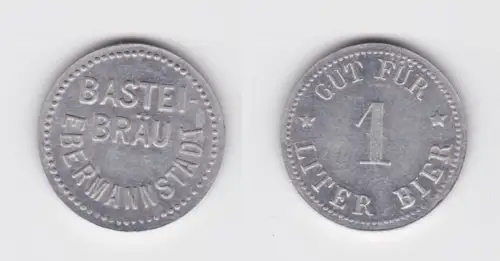 Gut für 1 Liter Bier Biermarke Aluminium Bastei Bräu Ebermannstadt (136288)