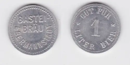 Gut für 1 Liter Bier Biermarke Aluminium Bastei Bräu Ebermannstadt (131347)