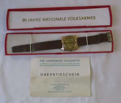 Ehrengeschenk 20 Jahre NVA Nationale Volksarmee Glashütte + Garantiesch.(165159)