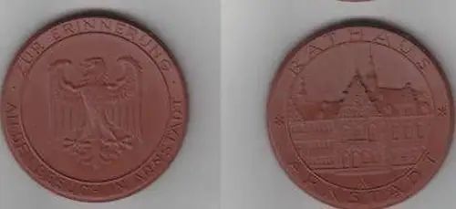DDR Porzellan Medaille Rathaus Arnstadt