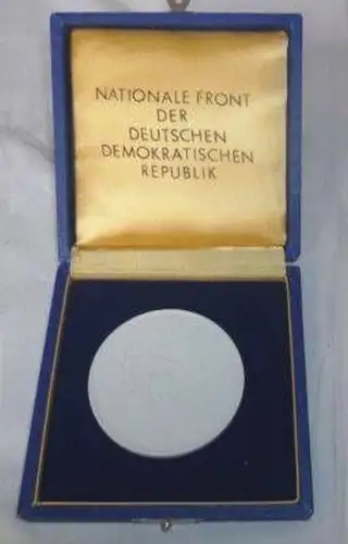 DDR Porzellan Medaille "Mach Mit" Initiative im Etui