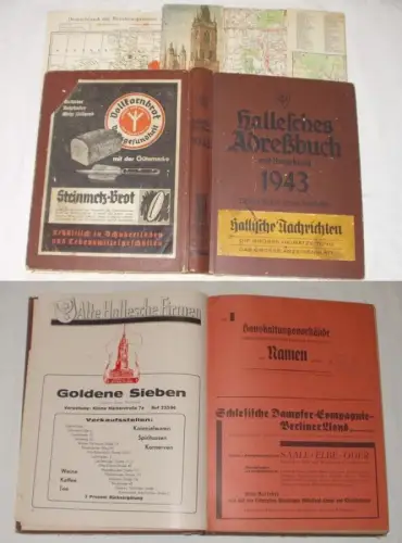 Adressbuch der Stadt Halle mit Umgebung von 1943 (Bü1593)
