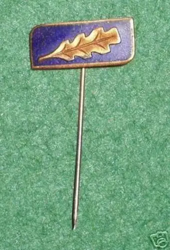 DDR Abzeichen blau emailiert mit Eichenblatt in Bronze