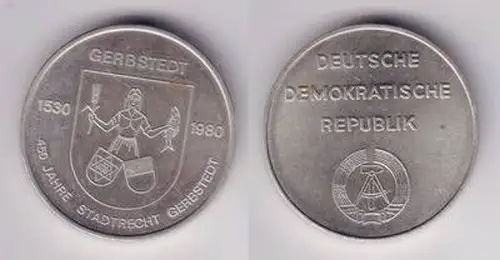 DDR Medaille 450 Jahre Stadtrecht Gerbstedt 1530-1980