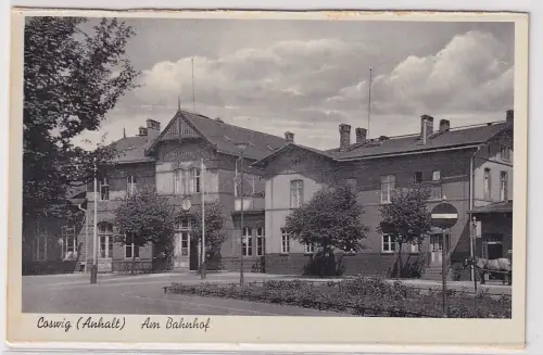 69678 Ak Coswig-Anhalt - Am Bahnhof um 1910