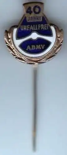 DDR Anstecknadel ADMV 40 Jahre unfallfrei