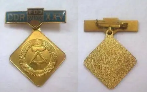DDR Abzeichen FDJ 25. Jahrestag der DDR 1974