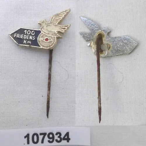 DDR Abzeichen 100 Friedenskilometer mit Friedenstaube