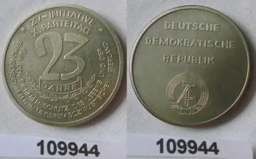 DDR Medaille Zivilverteidigung Initiative X. Parteitag 23 Jahre (109944)