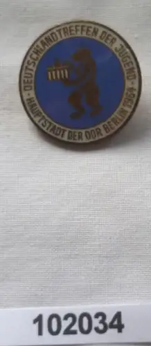 DDR Abzeichen Deutschlandtreffen der Jugend Berlin 1954
