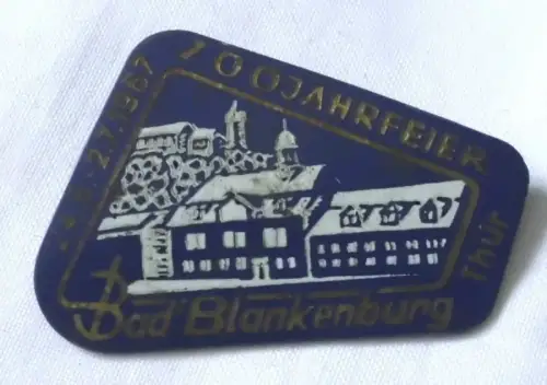 DDR Plaste Abzeichen 700 Jahrfeier Bad Blankenburg Thür. 1967
