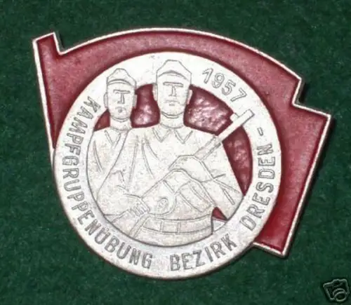 DDR Abzeichen Kampfgruppenübung Dresden 1957