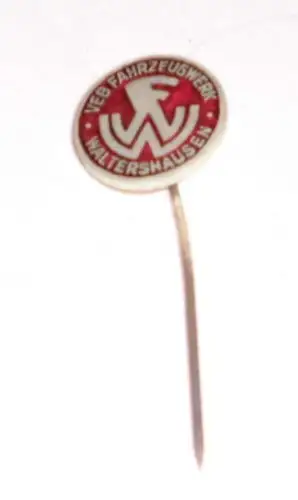 DDR Anstecknadel Firma VEB Fahrzeugwerk Waltershausen