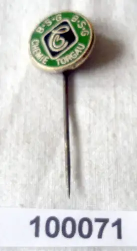 seltene emaillierte DDR Sport Anstecknadel BSG Chemie Torgau