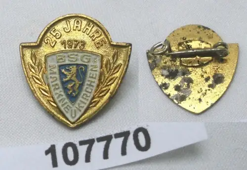DDR Abzeichen 25 Jahre BSG Markneukirchen 1973