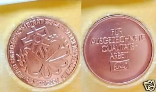 DDR Medaille VEB Strumpfkombinat ESDA Thalheim im Etui