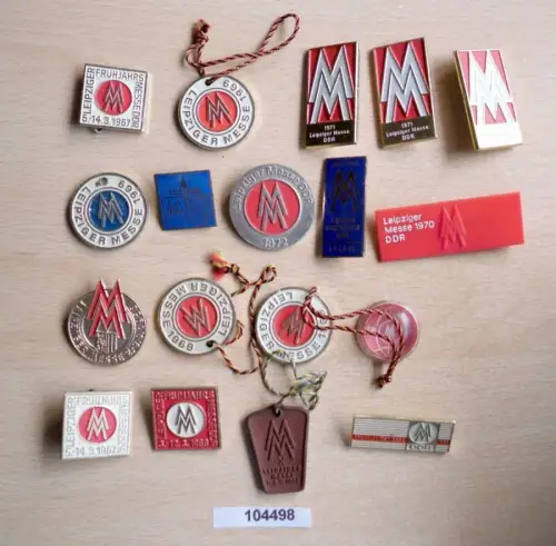 18 DDR Abzeichen Leipziger Messe zwischen 1957 und 1973