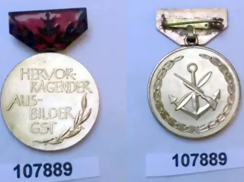seltene DDR Medaille hervorragender Ausbilder der GST in Gold