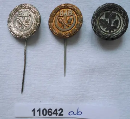 3 verschiedene Abzeichen DDR Handwerkskammer Halle (110642)