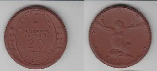 seltene Porzellan Medaille Dt. Kinderhilfe Leipzig 1922