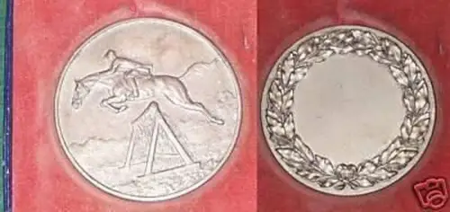 große Medaille Reitsport im Originaletui um 1930