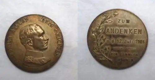 versilberte Medaille Friedrich August König von Sachsen