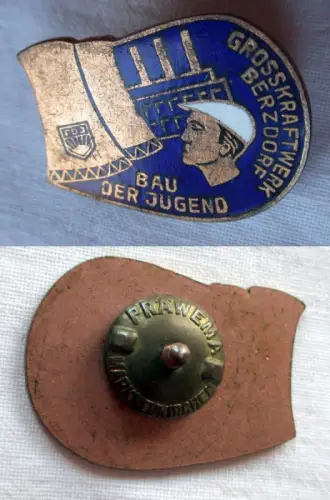 DDR FDJ Abzeichen Bau der Jugend Großkraftwerk Berzdorf Bronze (148404)