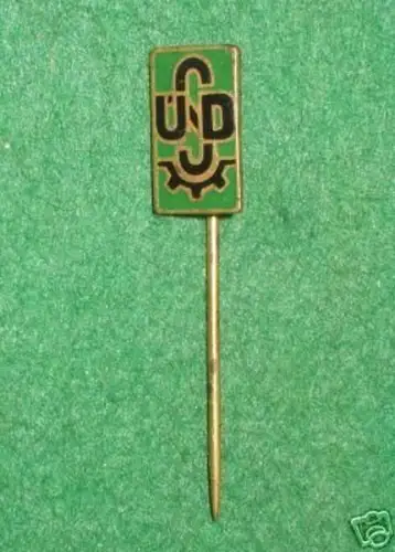 Abzeichen/ Nadel USD und Zahnrad