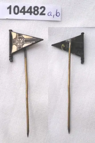 alte Anstecknadel Flagge mit Aufschrift "DPU" um 1920