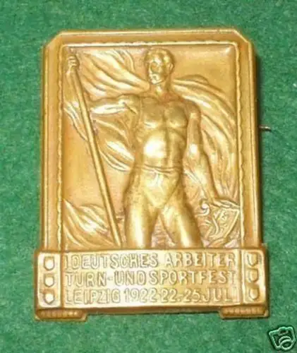 Abzeichen Deut. Arbeiter Turn- & Sportfest Leipzig 1922