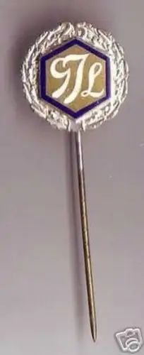 seltene emailierte Anstecknadel mit GJL um 1920