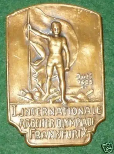 Abzeichen Inter. Arbeiter Olympiade Frankfurt a.M. 1925