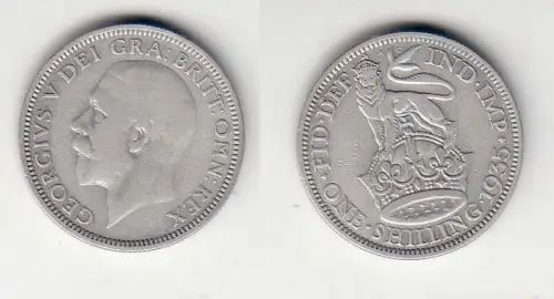 1 Schilling Silber Münze Großbritannien 1935