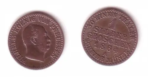 1 Silbergroschen Münze Preussen 1864 A (113667)