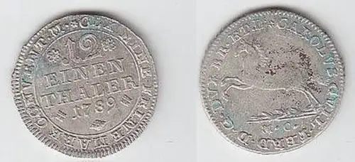 1/12 Taler Silber Münze Braunschweig-Wolfenbüttel 1789