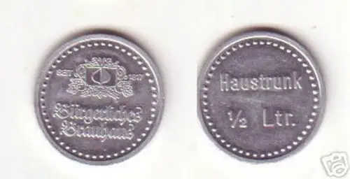 Wertmarke Haustrunk 1/2 Liter Bürgerliches Brauhaus