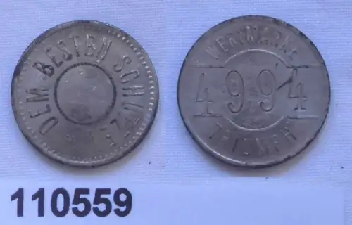 alte Wertmarke Triumph "Dem besten Schützen" (110559)