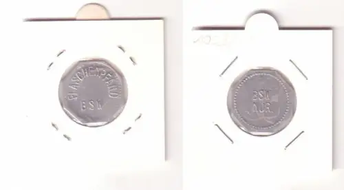 Ohne Ort (Nürnberg) seltene Flaschenpfand Marke Aluminium BSW