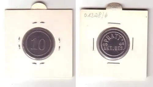 Ohne Ort (Berlin) 10 Privatnotgeld Aluminium Spratt's AKT. GES. um 1920