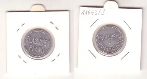 Röckingen seltene Flaschenpfand Aluminium Marke Engelbräu