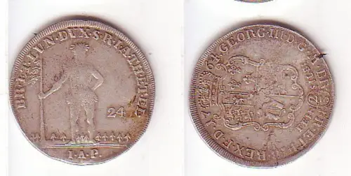 2/3 Taler 24 Mariengroschen Silber Münze Hannover 1764 (MU0184)