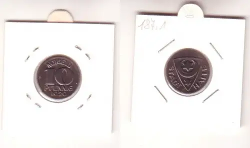 10 Pfennig Eisen Münze Notgeld Stadt Halle 1920