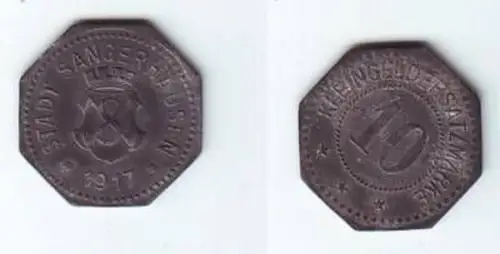 10 Pfennig Zink Notgeld Münze Stadt Sangerhausen 1917