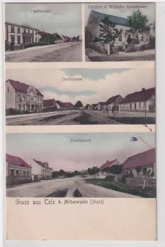 39476 Mehrbild Ak Gruß aus Telz bei Mittenwalde (Mark) Gasthof usw. 1910