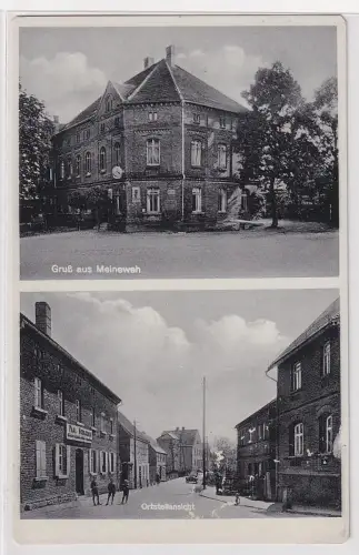 31752 Mehrbild Ak Gruß aus Meineweh Gasthof Deutsches Haus und Ortsteilansicht 