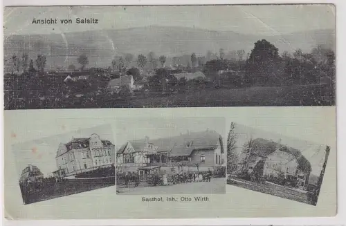 27877 Mehrbild Ak Gruß aus Salsitz bei Zeitz Gasthof 1914