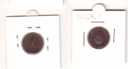 10 Pfennig Eisen Münze Notgeld Stadt Donaueschingen 1918