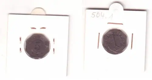5 Pfennig Zink Münze Notgeld Stadt Soest 1917