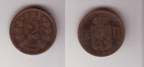 2 Öre Kupfer Münze Norwegen 1897 (114495)